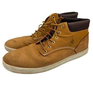 Timberland Groveton Chukka Boot Mens 14 Wheat Leather Canvas Boots 9463B